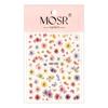 3D Embossed Floral Nail Stickers: Colorful Dried Five-Petal Flowers