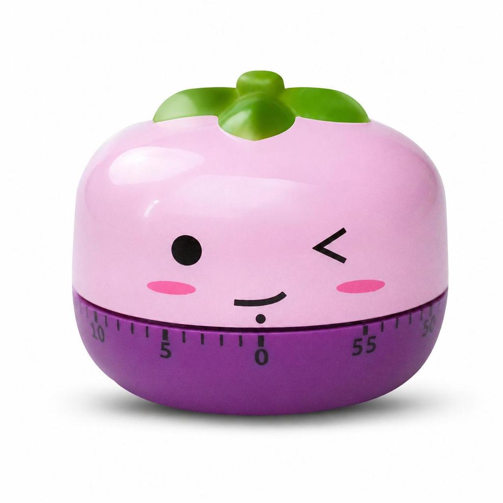 Magnetic Mechanical Kitchen Timer, Battery-Free Rotary Design, Cute for Baking, In Stock