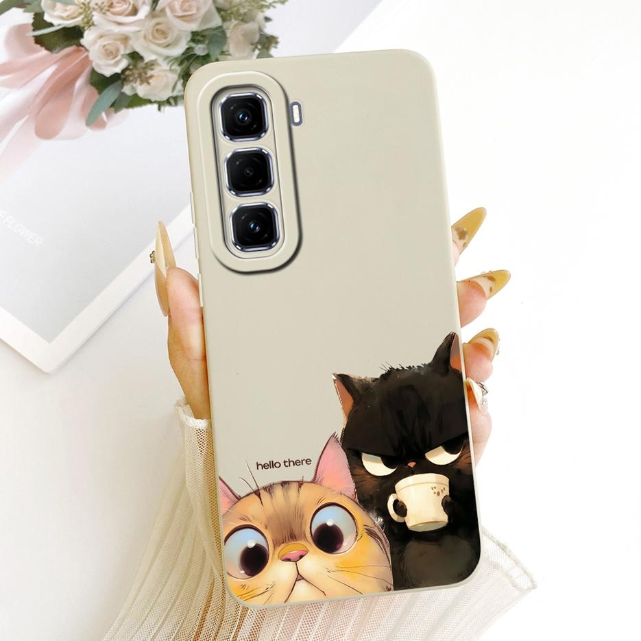 For Infinix Hot 50 Pro Plus 4G Case X6880 Cool Owl Dragon Painted Cover Soft TPU Phone Case For Infinix Hot 50 Hot50 Pro 4G Bags