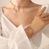 Elegant Noble Lady Necklace and Bracelet Set with Zircon Accents