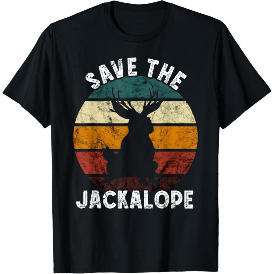

Save The Jackalope Retro Cryptid Rabbit Cryptozoology T-Shirt XXXXXL чорний