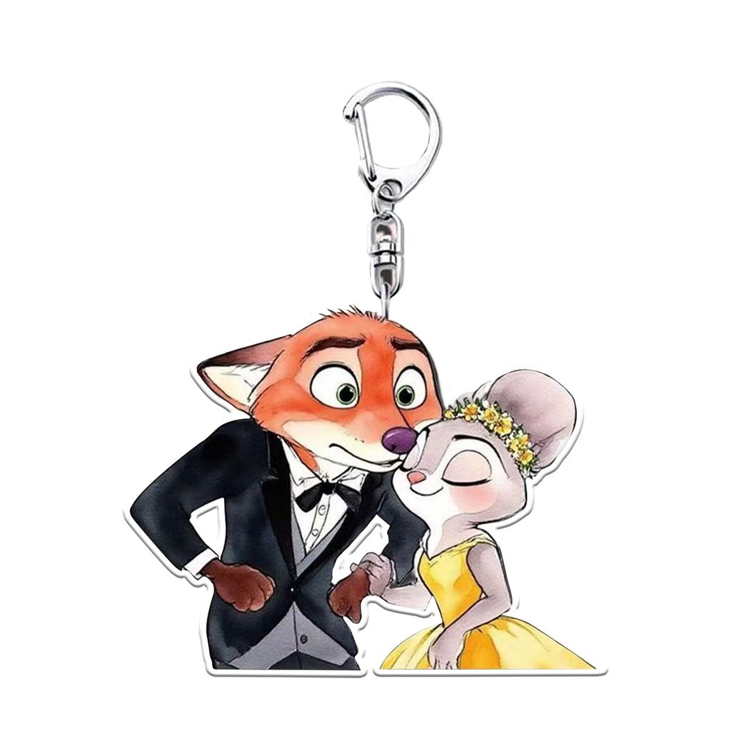 Set Of 1 Anime Acrylic Keychain Double Side Pendant Keyring