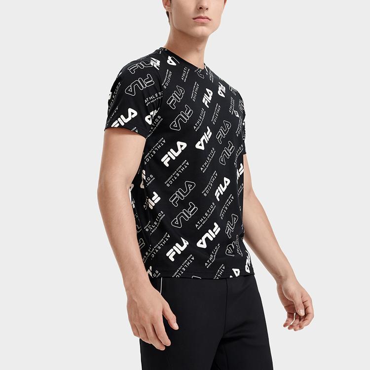 Fila T Shirts Men's All Over Print Crew Neck Moderate Straight Fit A11M311103F-ZA