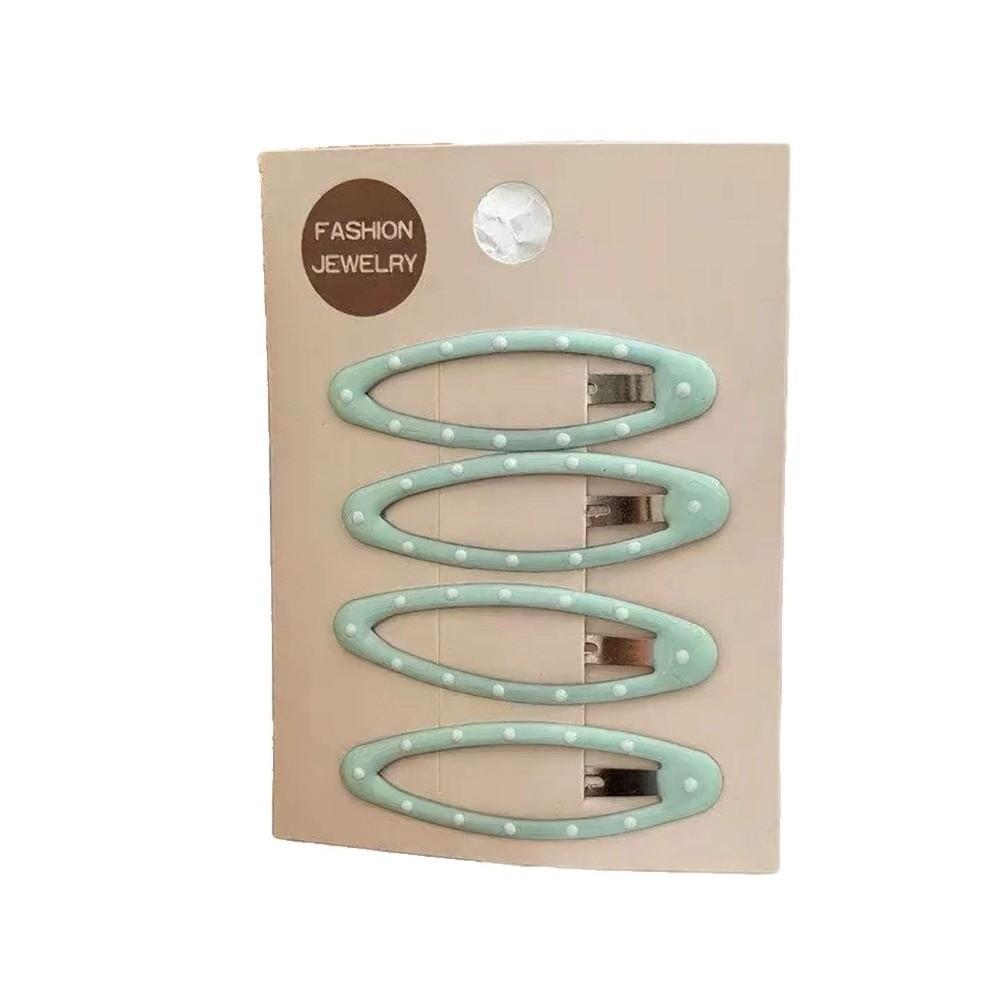 4pcs 4PCS Polka Dot Hair Clips Oval Shape Snap Hair Pins Minimalist Hair Accessories  Hair Styling
