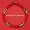 Red String Zodiac Year Bracelet: Handmade Vajra Knot Amulet for Women & Men, Tai Sui Protection, Perfect Gift for Girls.