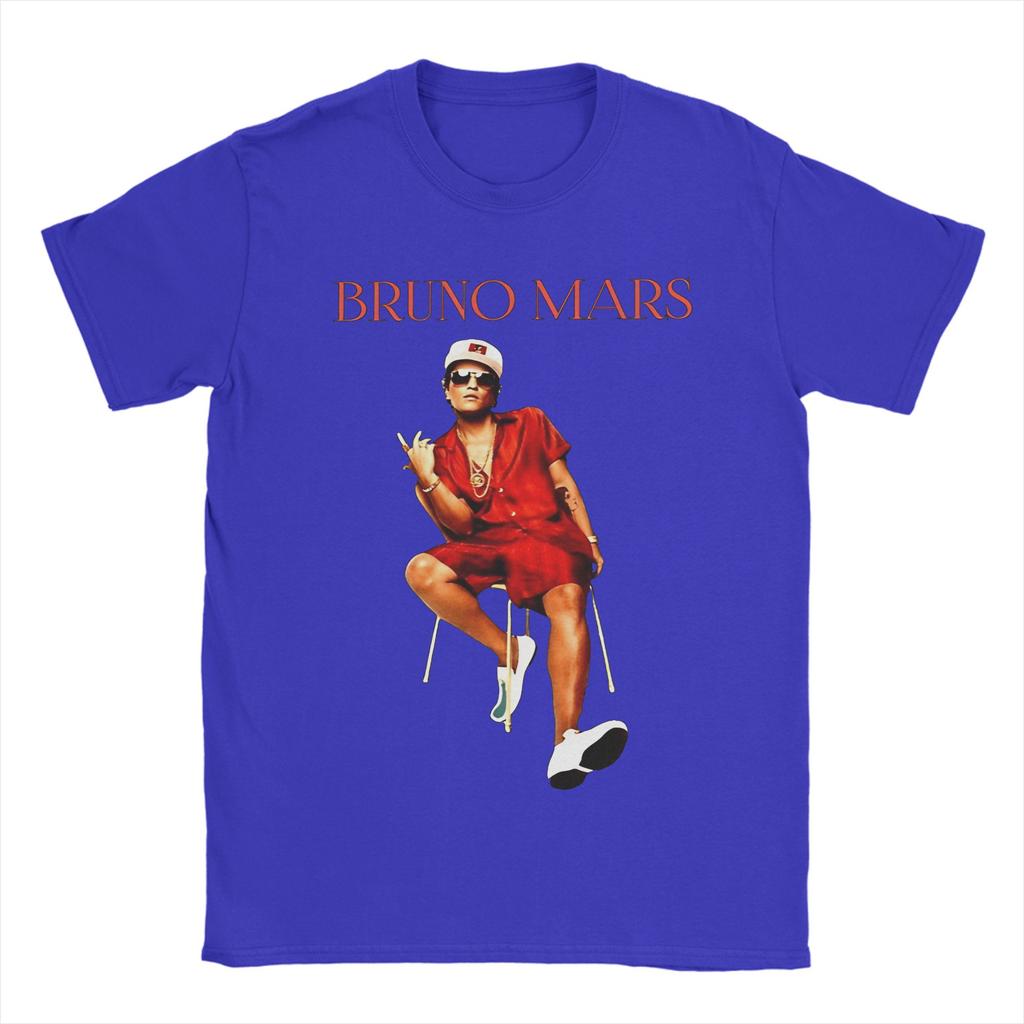 Bruno Mars Funk Pop RB Music Art T Shirt Unisexs  Pure Cotton Unique TShirts Crewneck  Tees Short Sleeve Tops Summer