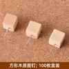100pcs Wooden push pins, message boards, I-nails, soft wooden boards, creative nails, felt, photos, press nails, big head nails