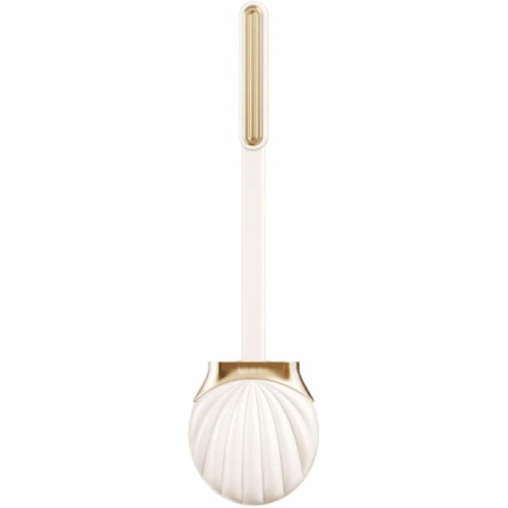 Soft Seashell Shape Toilet Brush with Silicone Bristles Toilet Brush and Holder Creative Toilet Bowl Brush Luxury Bathroom Set Reusable