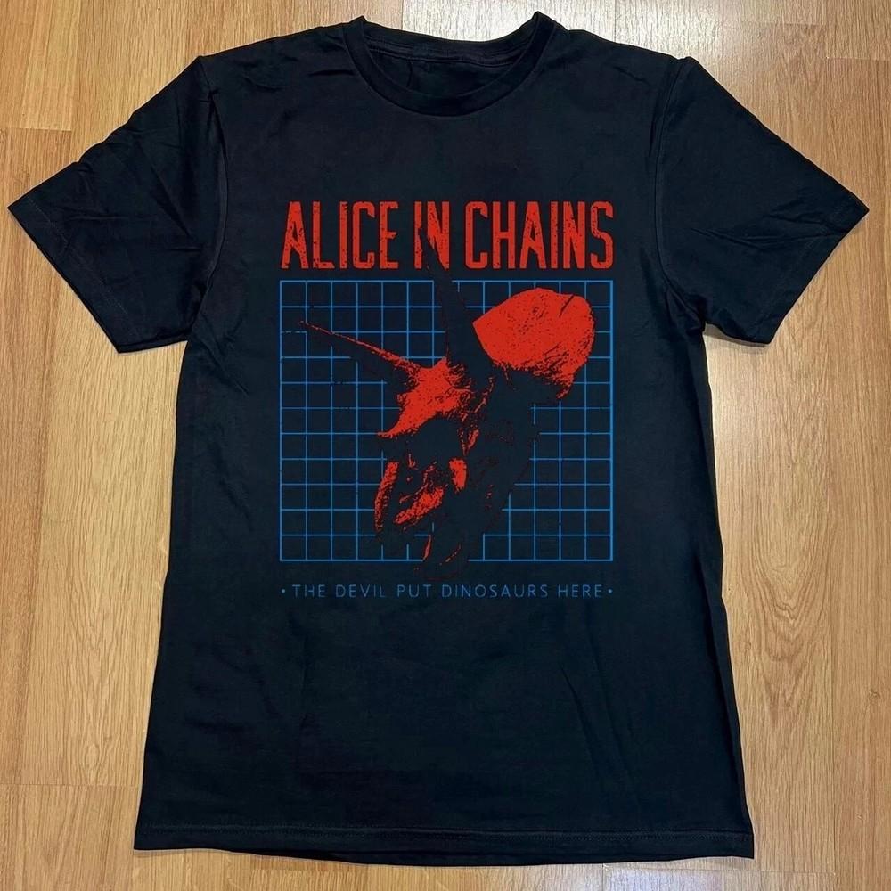 Dinosaurs Inspired T-Shirt The Devil Put Here Grunge S-4XL  Unisex T-Shirt M