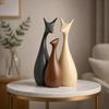 Home Decor Lucky Deer Family Matte Finish Ceramic Figures - (Set of 3, Matte Brown)