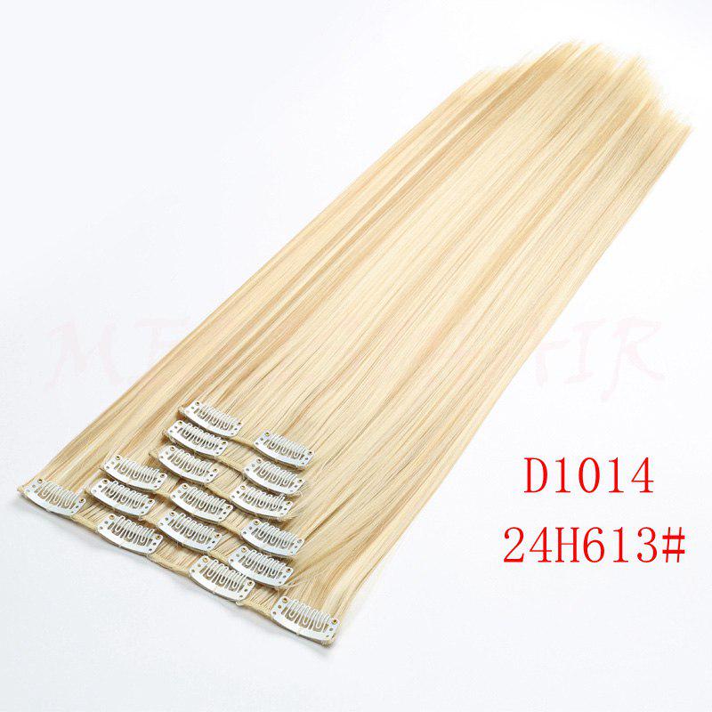 MERISIHAIR Women Long Straight Hair Extensions Wig Natural Clip In Hair Synthetic Heat Resistant Fiber Hairpiece for Women