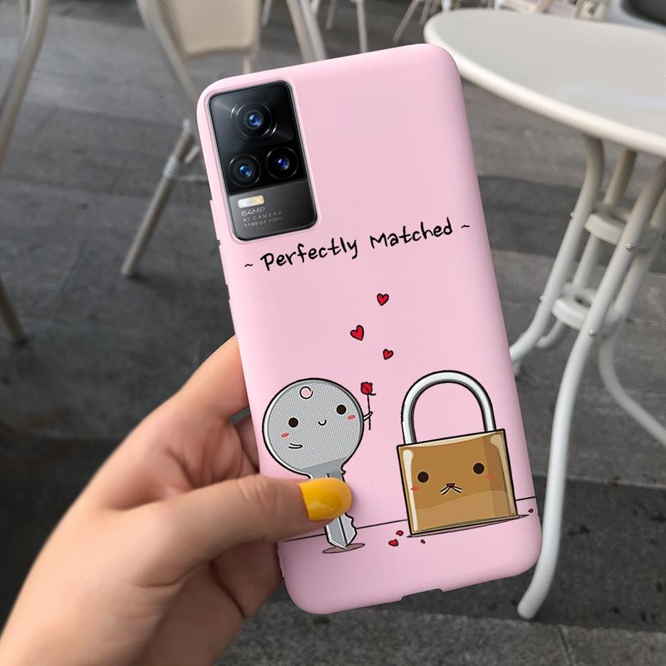 Vivo V21 Kılıfı Vivo V21e Yumuşak Silikon Sevimli Çizgi Film Çiçekli Arka Kapak Telefon Kılıfı Vivo V21 V 21 E İçin Fundas VivoV21 Çantalar Capa