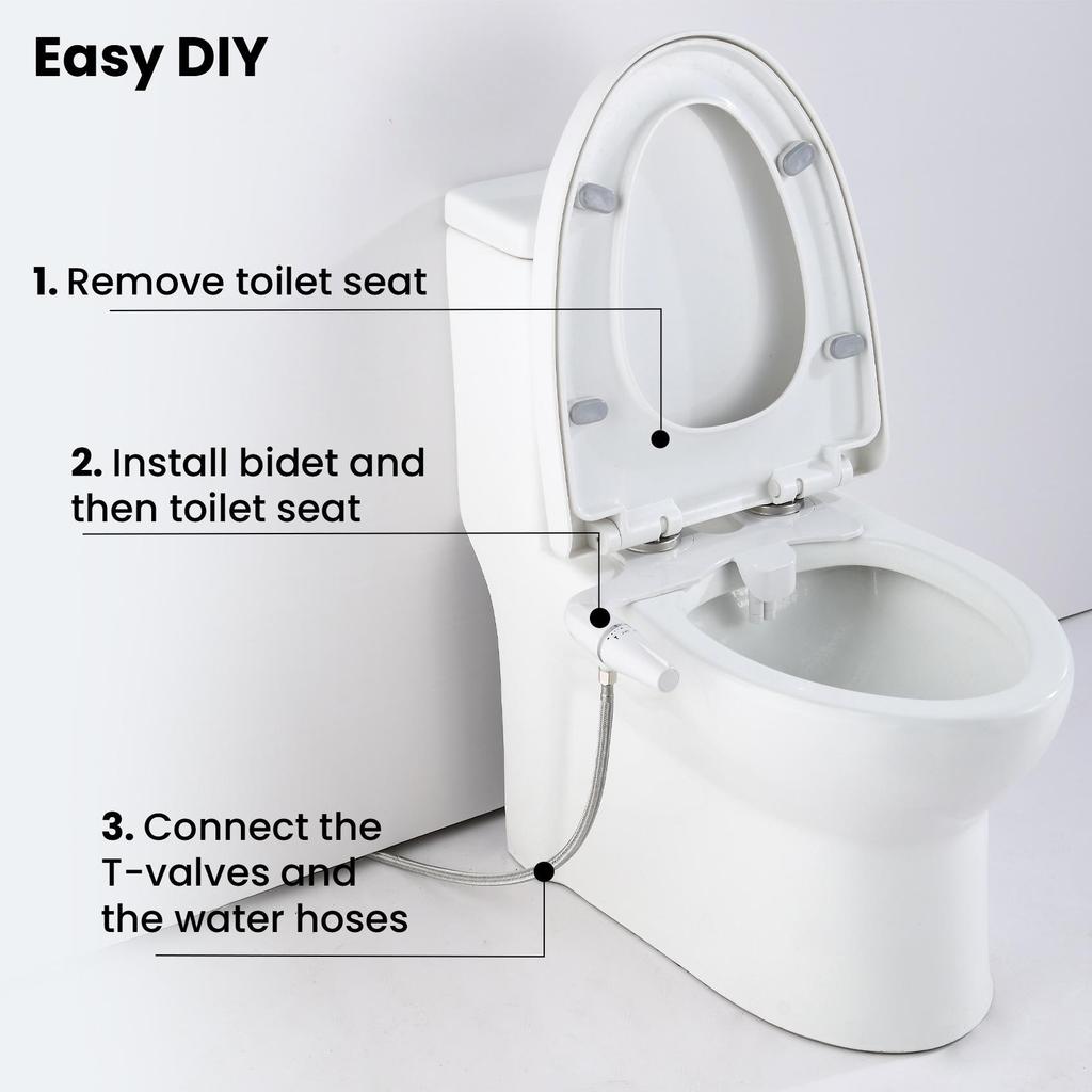 Dual Nozzle Non-Electric Smart Bidet Toilet Seat for Cross-Border Use