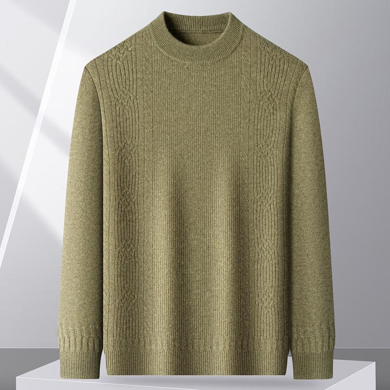 

FAPAI Men s 100% Lamb Wool Thickened Round Neck Sweater XL (52)