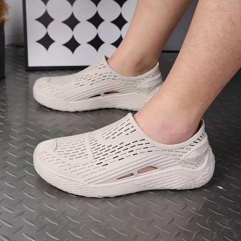 

Rubber Man Sandals Summer Sale Wholesale Clearance New Low Price Breathable High Quality Big Size 2025 Styles Pvc Shoes for Men 44