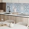 Set of Self-Adhesive Tiles with Ornamental Plant Pattern 4x50x50 Cm
