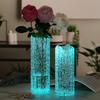 Luminous Luxury Starry Sky Glass Vase Hydroponic Flower Arrangement Lucky Bamboo Dried Flowers Simple Fashion