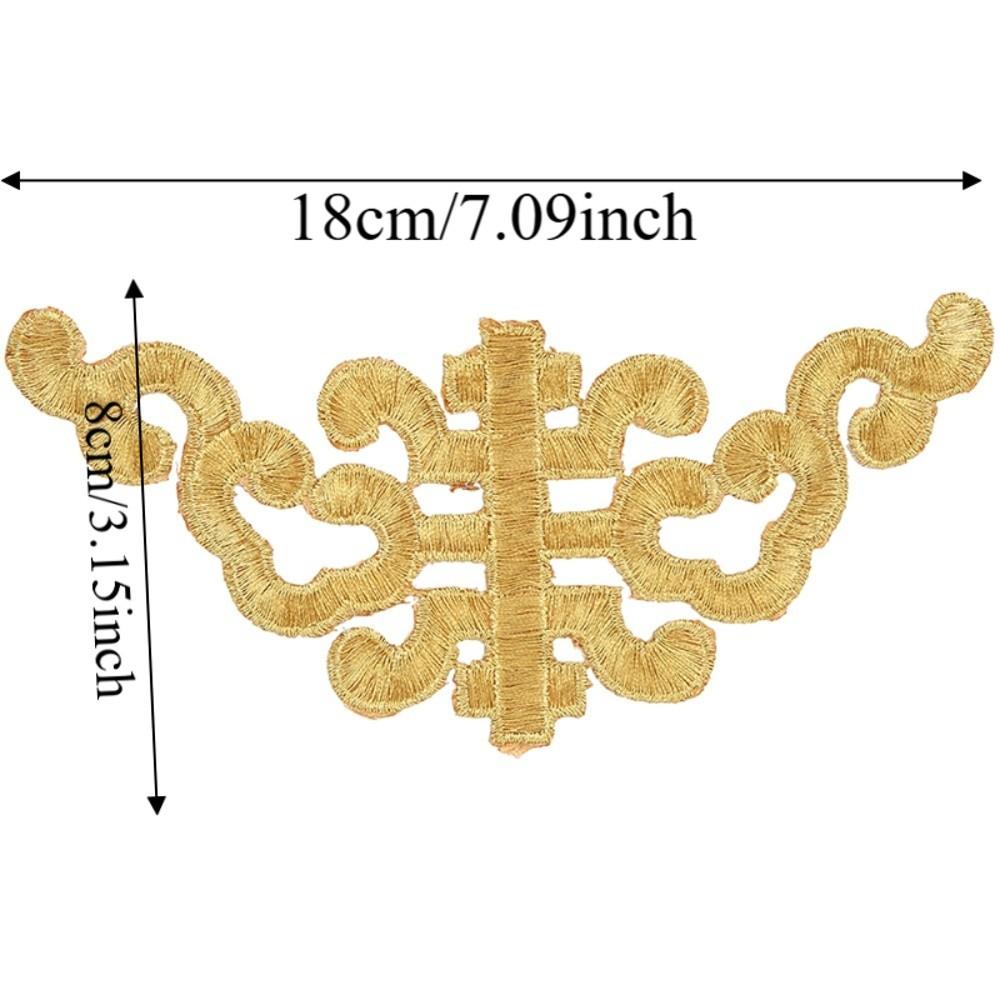 4pcs Gold & Sliver Trimming DIY Applique Patches Iron On Fabric Stickers  DIY Craft Decoration
