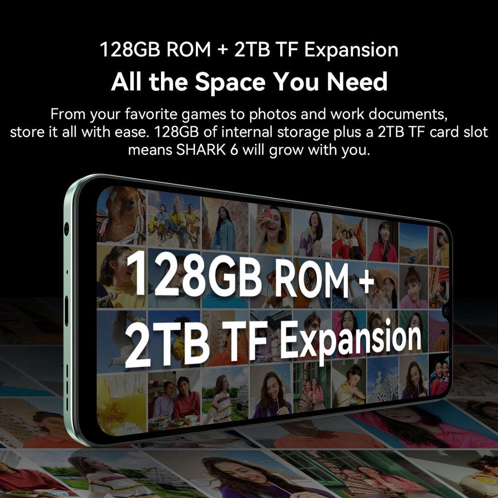Blackview SHARK 6 5G 6,88 tolli NFC Android 15 5G 8+16GB/128GB 120HZ nutitelefon