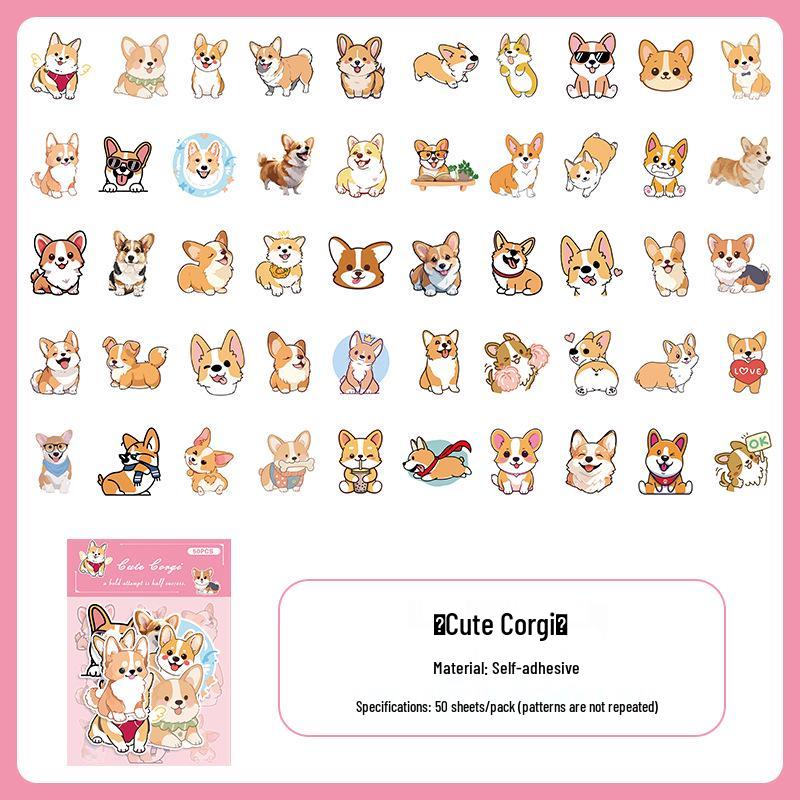 50 Cartoon Stickers: INS Style Cute Diary & Journal Decorations for Kids