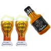 3Pcs Father's Day Foil Balloon Set, "Aged To Perfection" Whiskey Bottle & Beer Mug Mylar Balloons, Elegant Party Decorations for