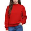 Teen Girls Solid Color Tops Cute Fashion Youth Long Sleeve Oversized Sweatshirts Teen Tops Winter Preppy Style Clothing
