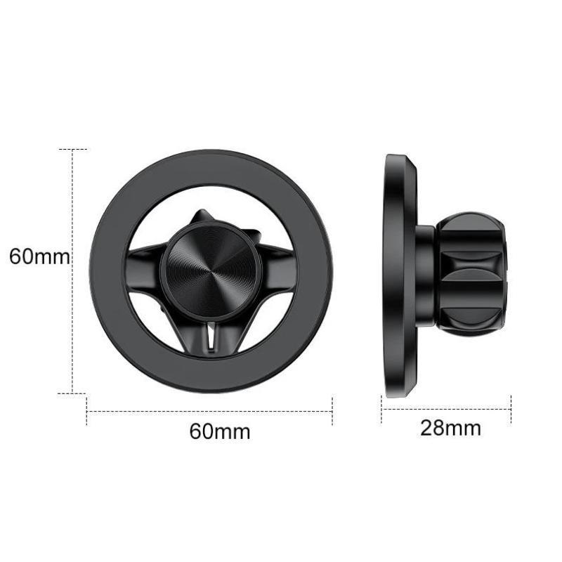 Anti-Shake Magnetic Car Phone Holder Magnet Base 1Pc Universal Compatibility for 17mm Ball Head Mounts