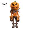 Waterproof Resin Craft for Showcase Halloween Pumpkin Man Figurine, Retro Gentleman Head Statue Dark Atmosphere Home Decoration Ornament, Spooky