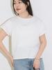 Beams Heart Gathered Pullover with Different Fabrics at the One Size S/S Tee, Back, Women's, OFF_WHITE,
