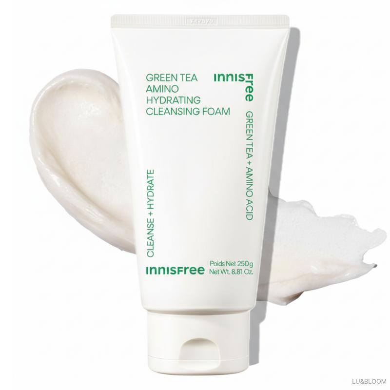 Innisfree New Green Tea Amino Hydrating Cleansing Foam 150g / 250g (+Free gift)