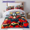 GrendizerUFO Pattern Bedding Quilt Set Quilt Cover Pillowcase Home Decoration Birthday Gift (1 * duvet cover + 2 * pillowcase, without core)