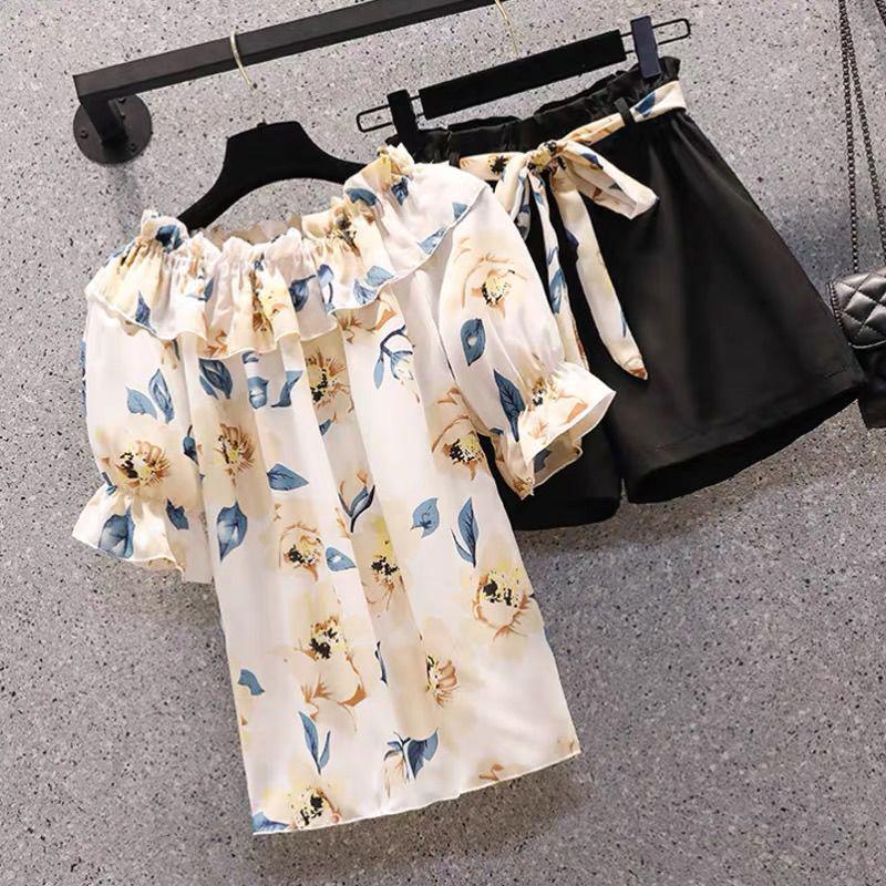 2026 Plus Size Women's Summer Tummy-Slimming Two-Piece Set