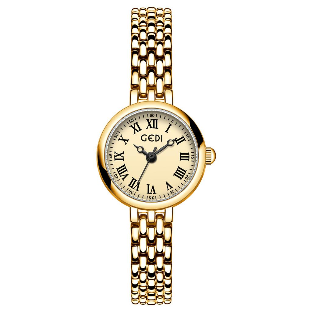 Small Exquisite Light Luxury Temperament Stainless Steel With Women'S Watch Niche High Value Waterproof Quartz Watch
