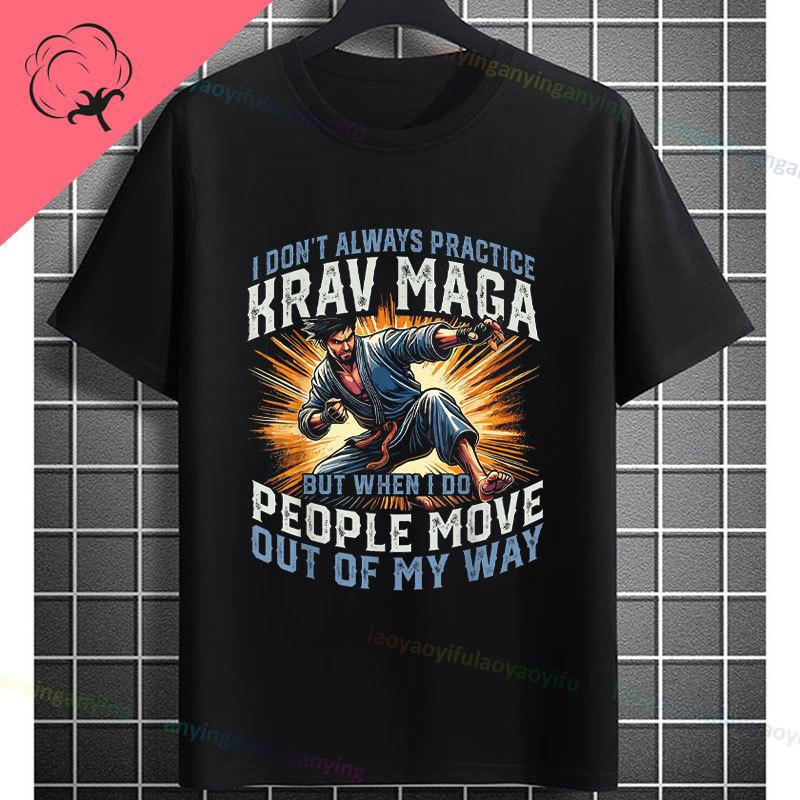 T-shirt Graphique Drôle Eat Sleep Krav Maga Repeat 100% Coton Manches Courtes T-shirt Décontracté Pour Entraînement Arts Martiaux Tenue de Sport