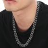 60CM Long 13MM Width Choker Necklace Man Solid Stainless Steel Curb Cuban Link Chain Necklaces for Men Male Jewelry Vintage