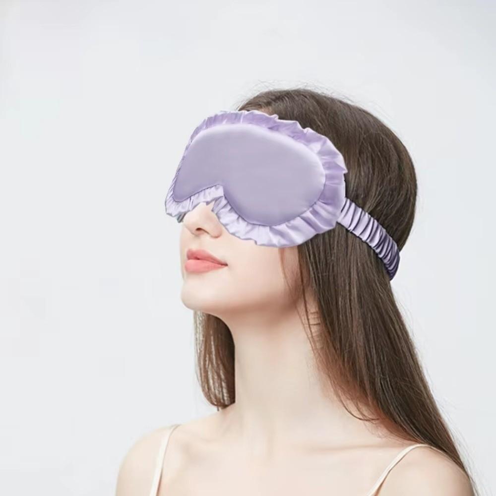 Weiche Textur Seidenrüsche Schlaf-Augenmaske Seidenmaterial Augen-Schutzmaske Reisegebrauch