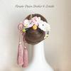 Used Cherry blossom and phalaenopsis headdress (9 items), cherry blossom, white, Japanese-style wedding ceremony, wedding hair ornament,