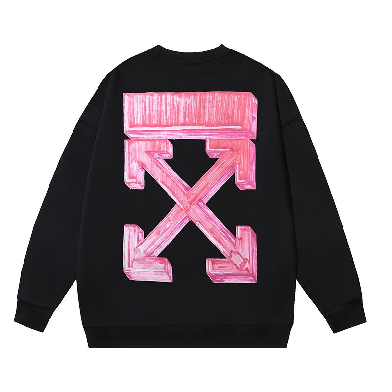 1236 Off-White 2026 Herbst und Winter Neu OW Dreidimensionales Quadratpfeilmuster Herren und Damen Rundhals-Hoodie