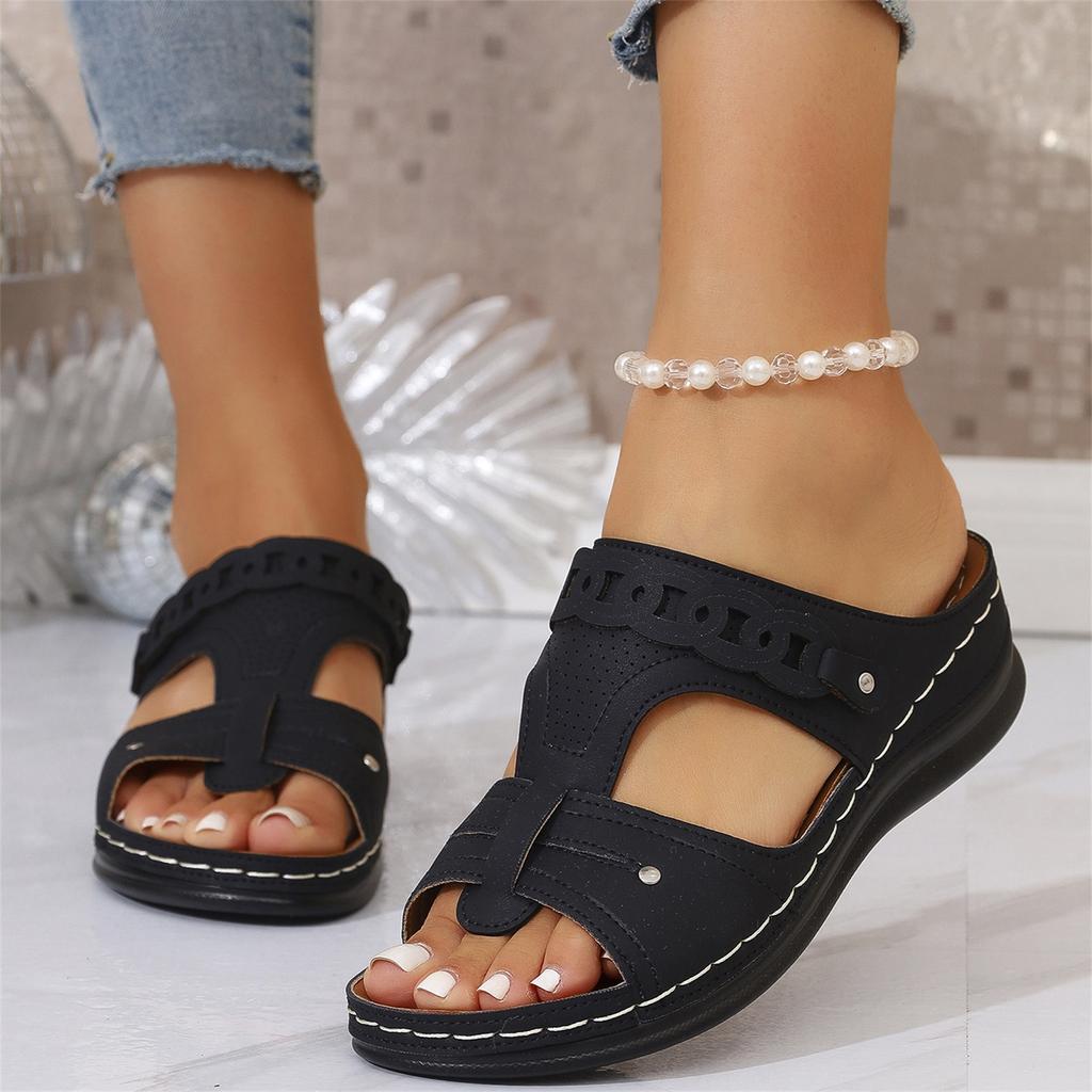 Women's Fashionable Casual Plus-Size Open-Toe Sandals