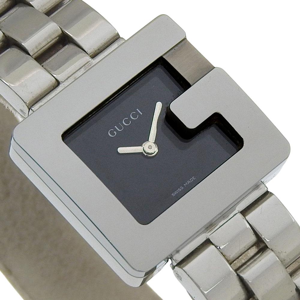 GUCCI G watch Watches 3600L blackDial Stainless Steel Quartz Analog display Women Used
