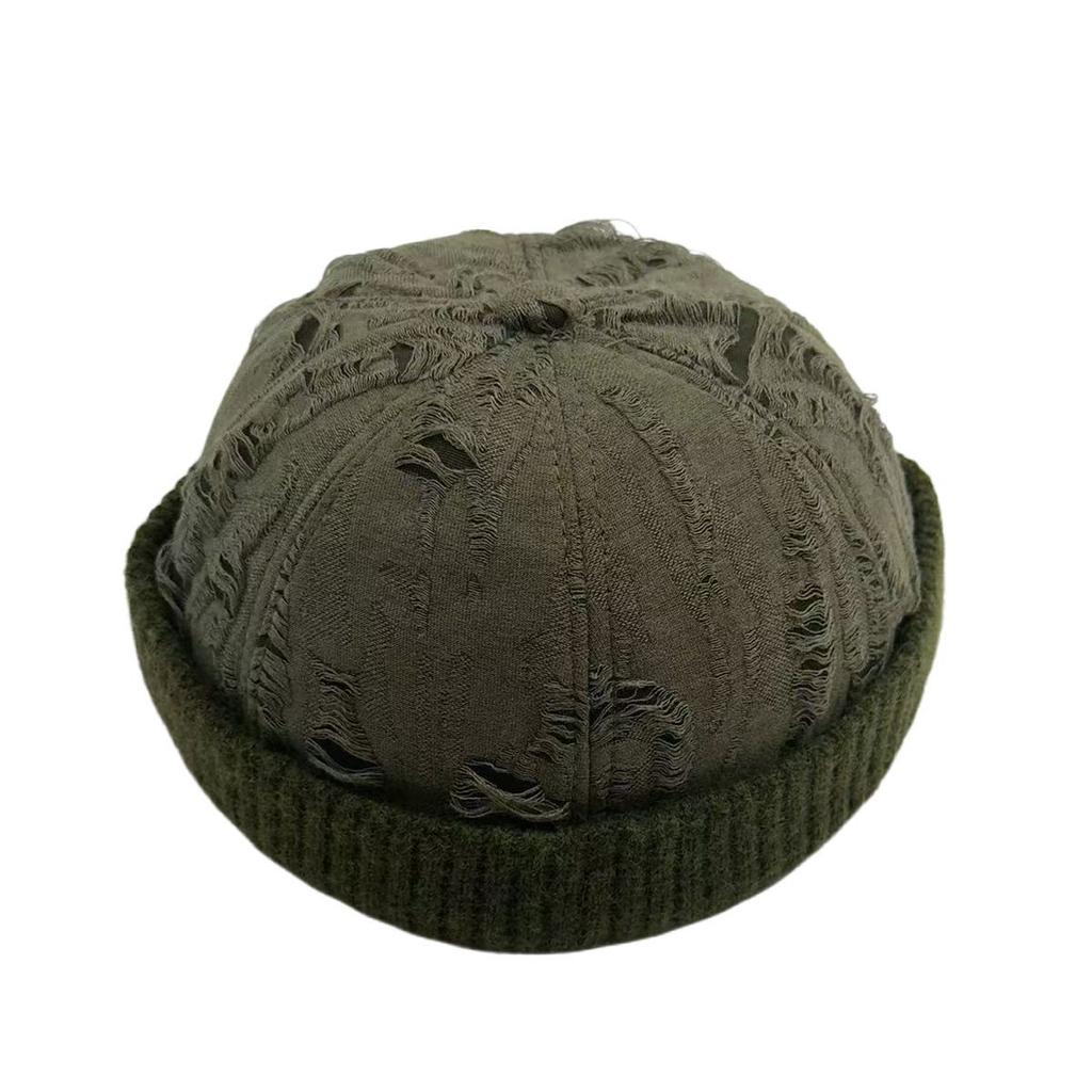 Big Head Circumference, Personality, Broken Hole, Retro Knitted Hat, Autumn and Winter New Korean Version, Small Face, Cold Hat