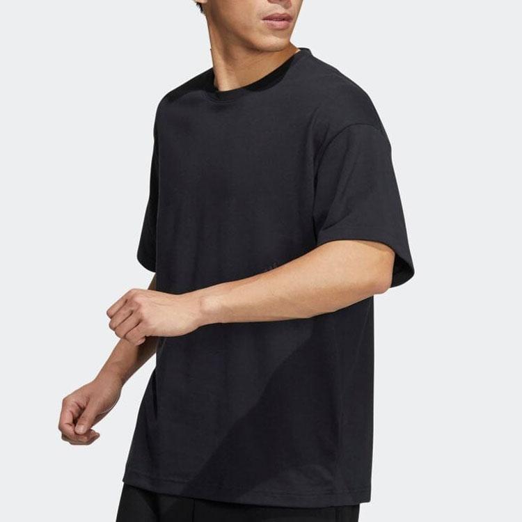 Adidas T Shirts Men's Black Crew Neck Moderate Straight Fit HD2486