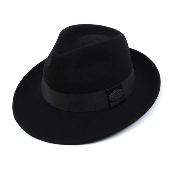 Yunibeosyeolkemiseuteuli Bu Black Long Wool Fedora