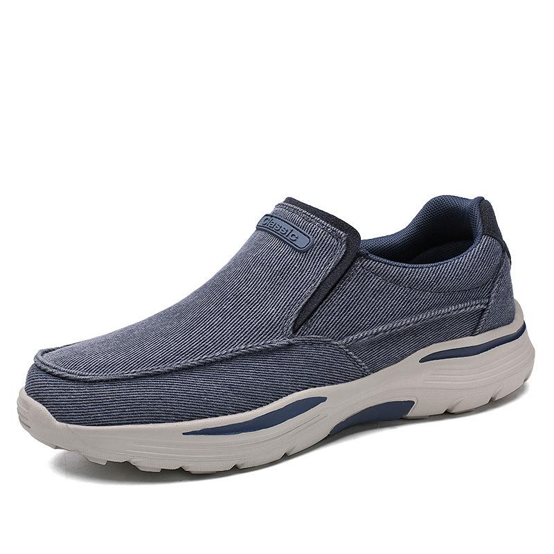 Lazy men s shoes large size canvas shoes men s summer breathable Leather 39