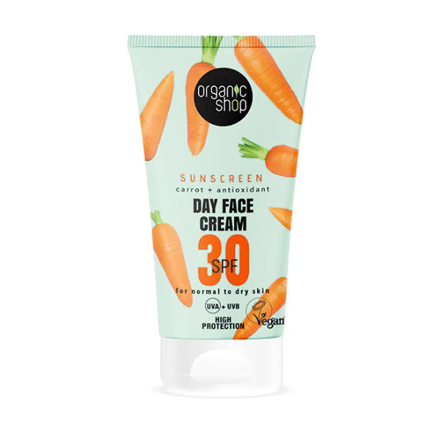 Organic Shop Морковный Дневной Крем для Лица SPF30 50мл