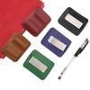 Retro Handgefertigter Leder Stifthalter Doppelsteckplatz Anti-Verlust Stifteorganizer Elegante Langlebige Stifthülle Notizbuch
