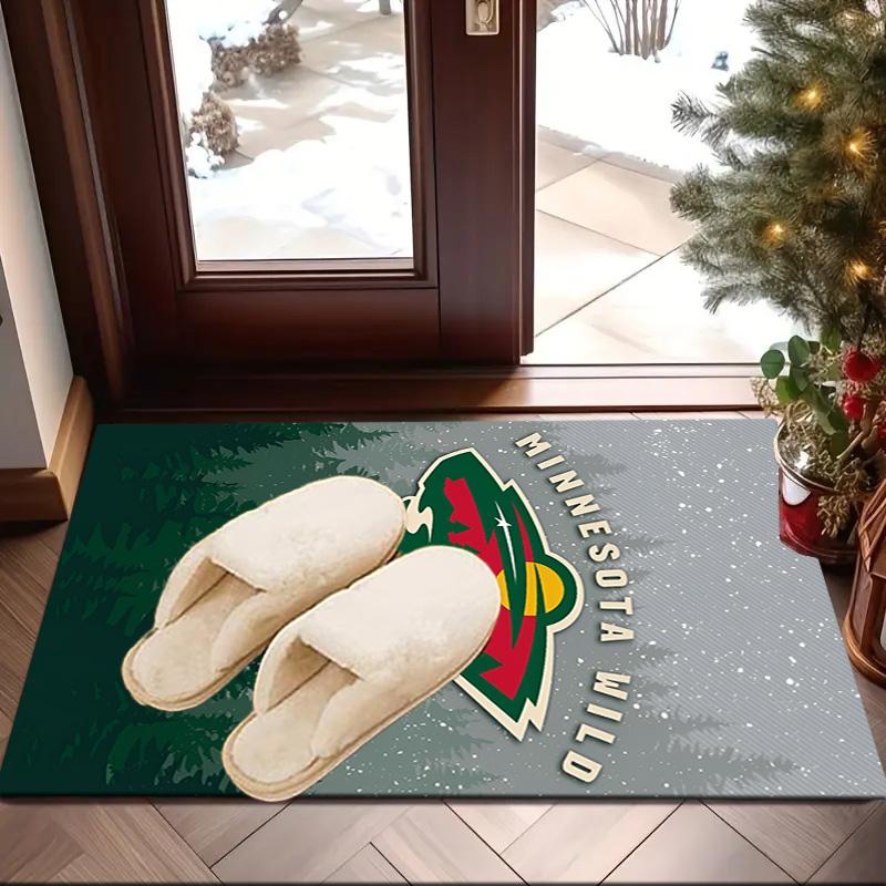 Minnesota-Wild Hockey Team Area Rug Suitable for Indoor And Outdoor,Carpets for Kitchens, Homes, Offices, Living Rooms,Home Decor,Christmas Gift
