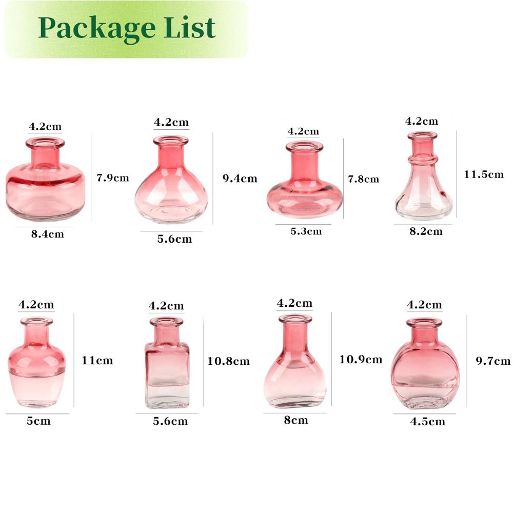 European Style Colored Glass Vase Water Nourishing Green Plants Flower Arrangements Desktop Ornaments Home Decoration