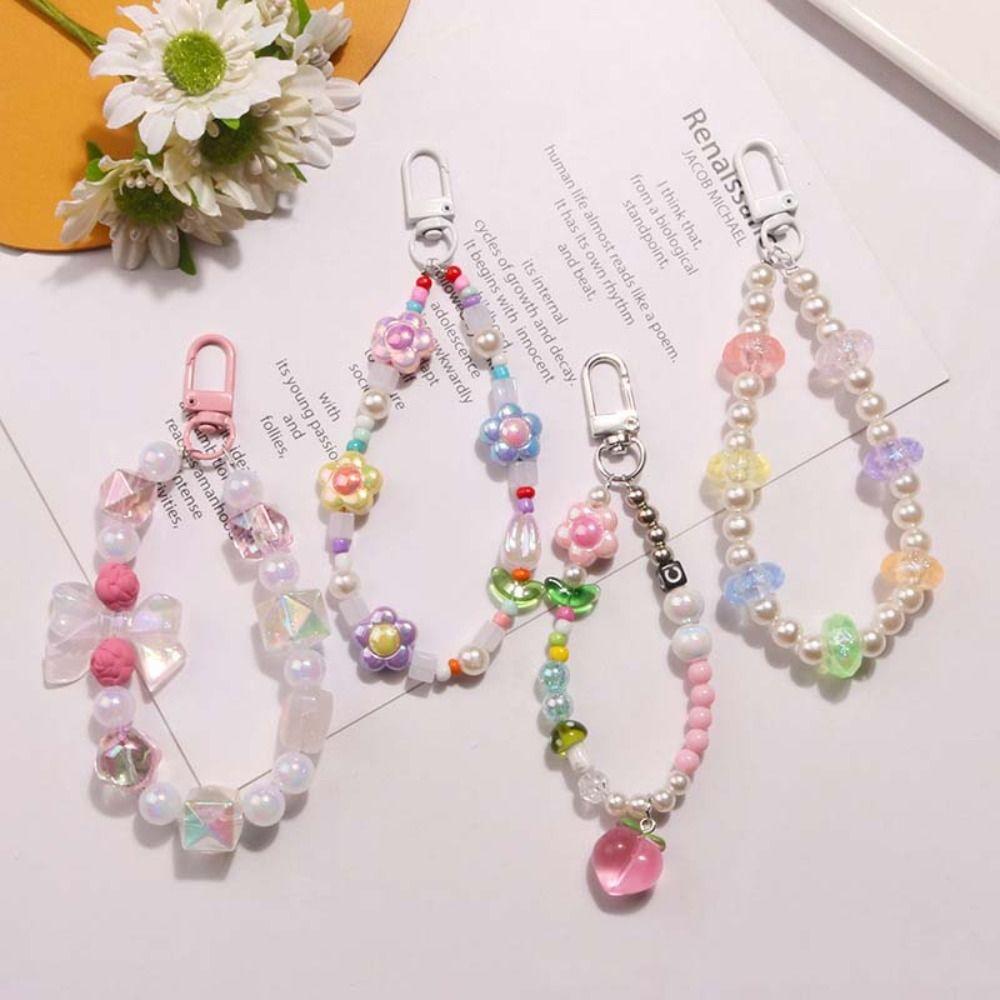

Bow Five Petals Flower Hanging Ornaments Acrylic Flower Leaf Bag Pendant Jewelry Gifts