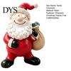Reusable Holiday Decor for Xmas Santa Claus Resin Ornament, Hand Painted Festive Figurine, Vintage Small Christmas Figures Desktop Style Statue